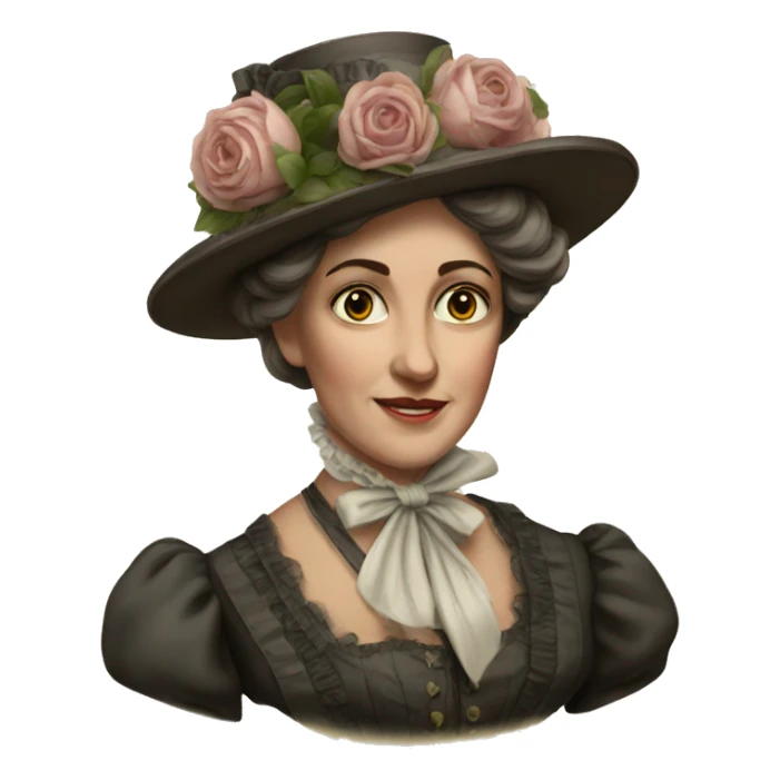 victorian woman sticker
