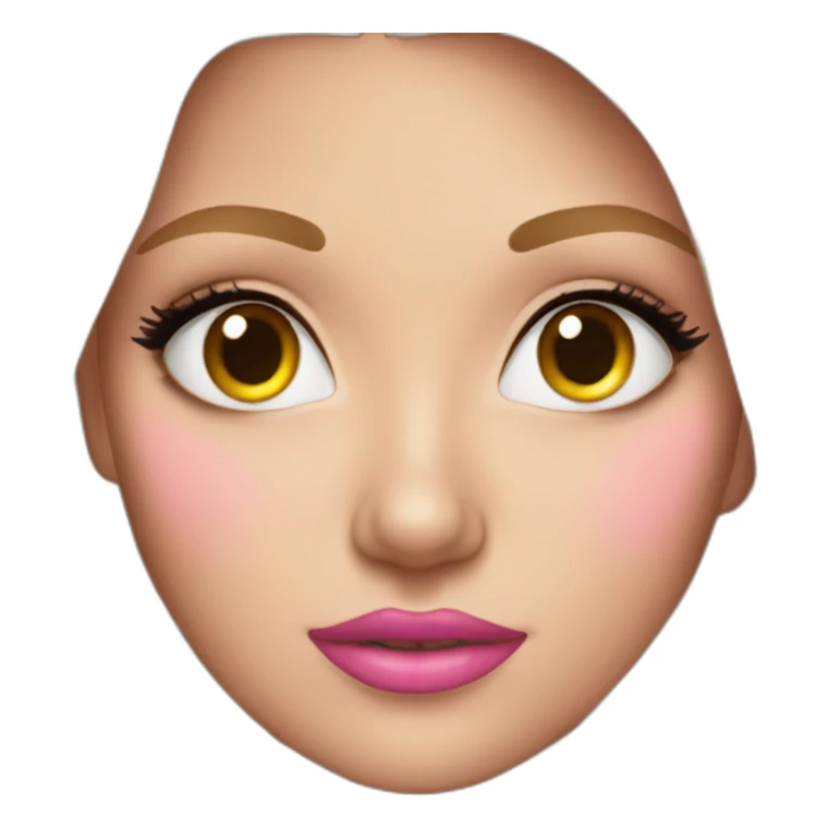 Pink eyeshadow blonde girl sticker