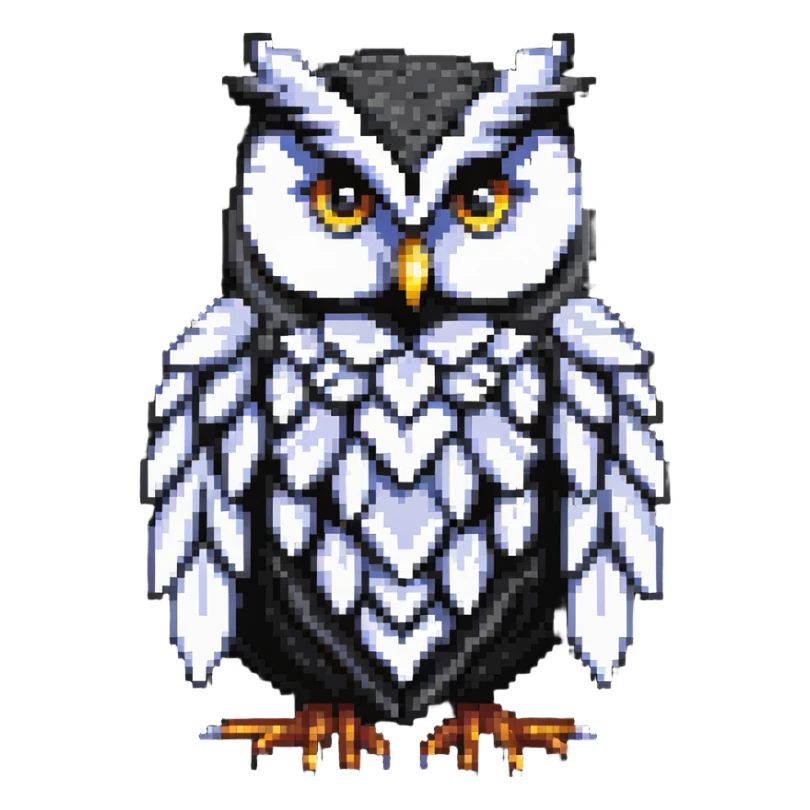 colorful owl with detailed feathers sticker