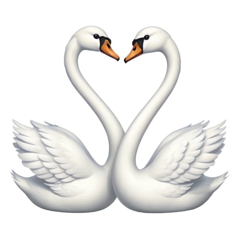two swans in love but make it look like not ai sticker