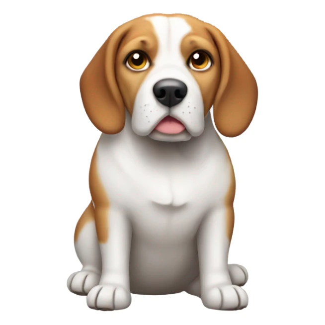 obese beagle sticker