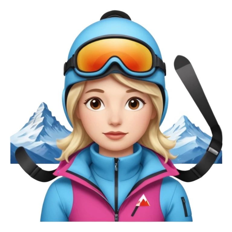 Woman Skiing, Background Matterhorn sticker