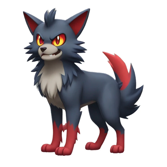 Litten-Zoroark-Mightyena-Zorua full body sticker