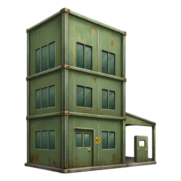 military green warehouse sticker