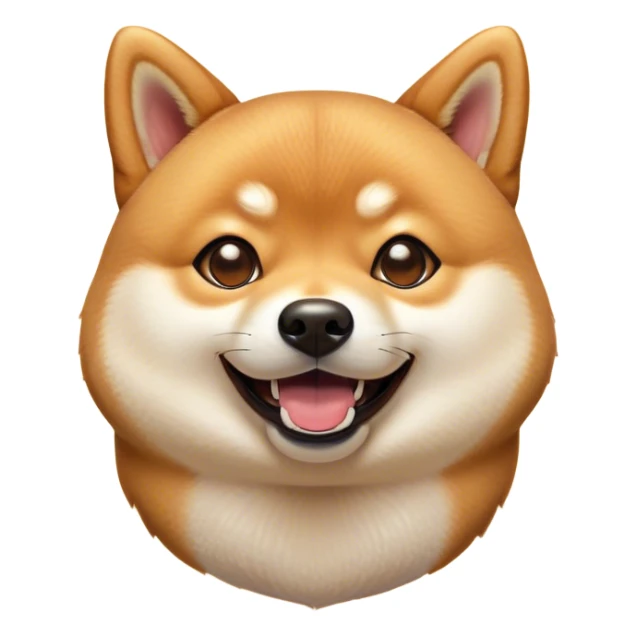 Cinematic Comical Shiba Inu Portrait Emoji, Head tilted dramatically with an exaggeratedly amused or surprised expression, featuring a striking fur with a creamy underbelly, wide, expressive brown eyes filled with exaggerated disbelief, Simplified yet hilariously expressive features, highly detailed, glowing with a slightly sassy glow, high shine, dramatic yet playful, stylized with an air of cheeky defiance, bright and endearing, soft glowing outline, capturing the essence of a spirited and over-the-top companion, so meme-worthy it feels like it could side-eye its way into internet fame instantly! sticker