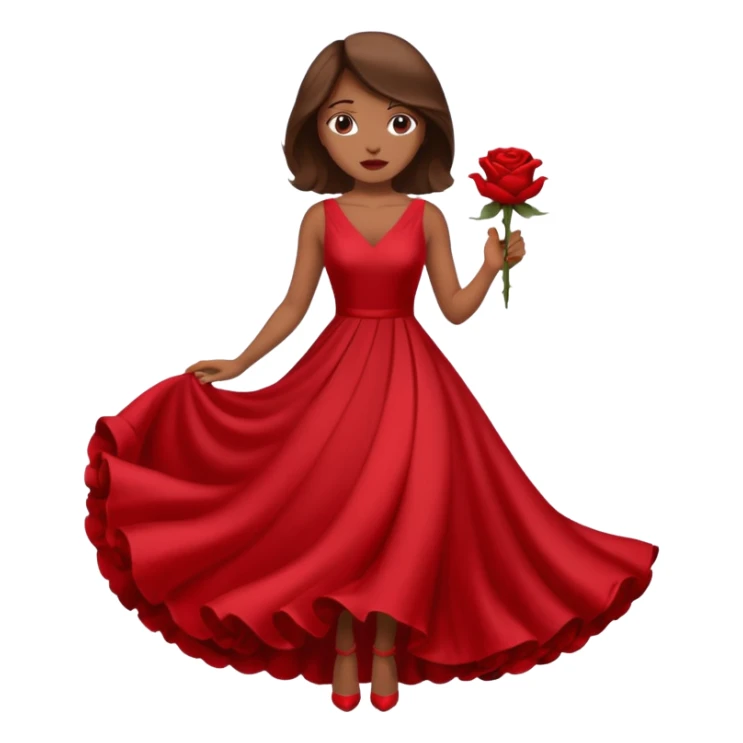 red rose dress no body sticker