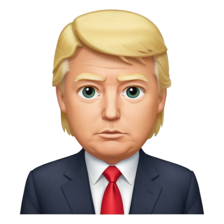 Donald Trump with blonde hair and suit sticker