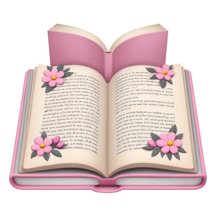 Gray Open book in a girly style sticker