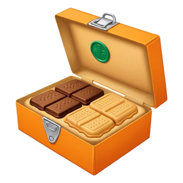 Tagalongs Girl Scout cookie orange box peanut butter & chocolate cookie sticker