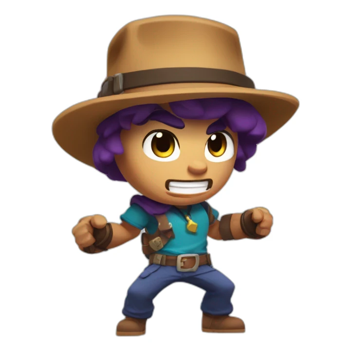 Brawl stars brawler b with a hat ramadan sticker
