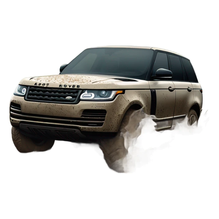 a ranger rover in the mud and getting dirty sticker