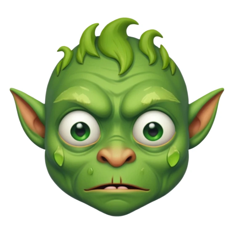 Goblin is crying with big tears in his eyes  sticker