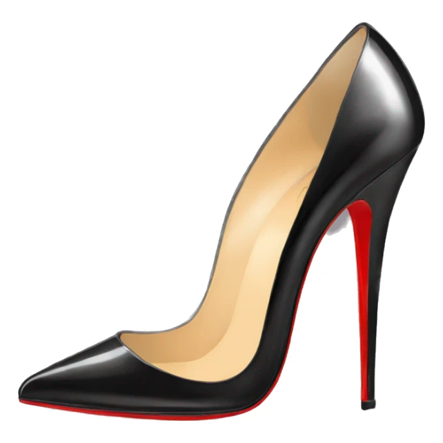 Louboutin heels black glossy  sticker