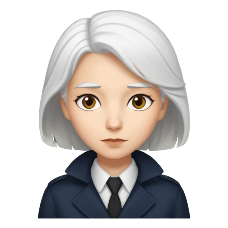 Generate 
1 detective she's white hair covered light eyes fair skin
1 detectective she's black NO HIJAB HAIR OUT BROWN skin  sticker