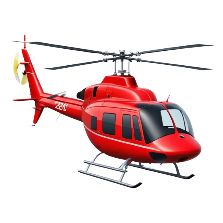 Bell 206 - Bell Helicopter (Model Year: 2021) (Iconic colour: Red) sticker