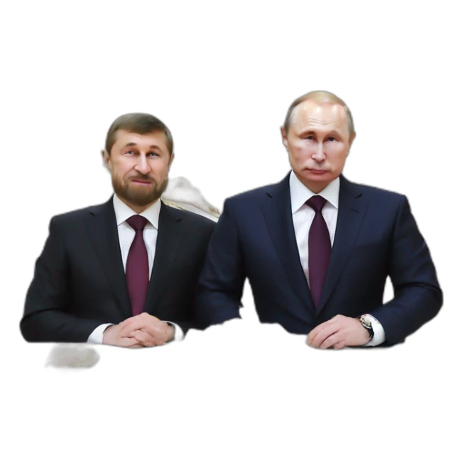 Ramzan kadyrov and putin loves heart sticker