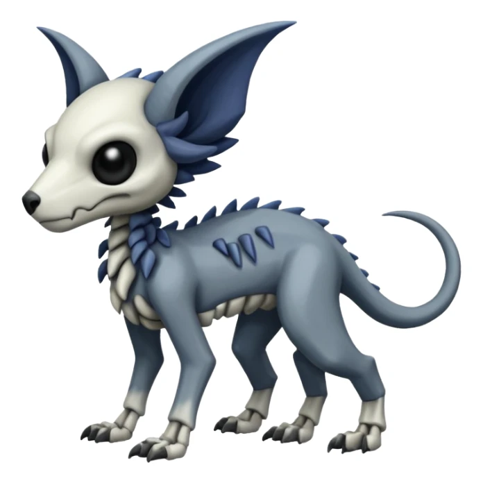 Eldritch Spooky Scary Skeletal Linoone-Absol-Trico-Hybrid (Full body) sticker