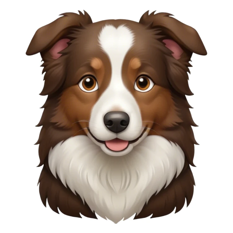 Border Collie mit geklappte Ohren und braune Augen  sticker