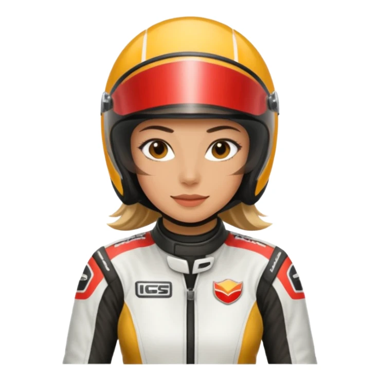 female motorcycle racer sticker