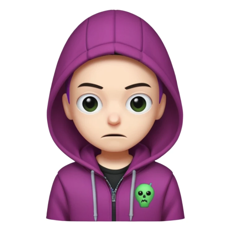 Joe Bart the YouTuber wearing a Gir from invader Zim hoodie. sticker