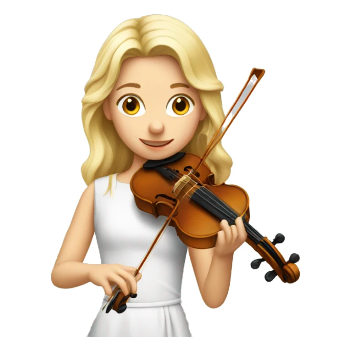 blond girl playing a violin sticker