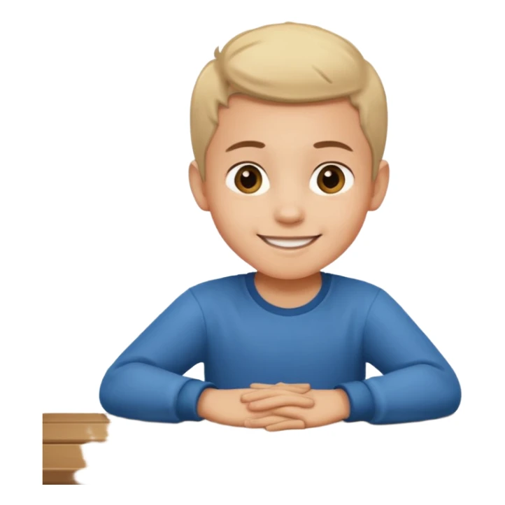 niño montado en una mesa encima de ella sticker