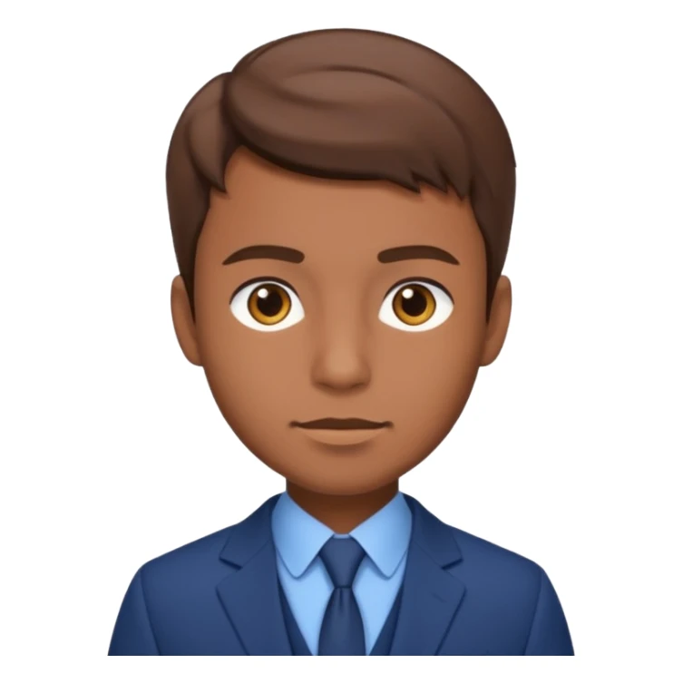 young man with brown hair in a blue navy suit sticker