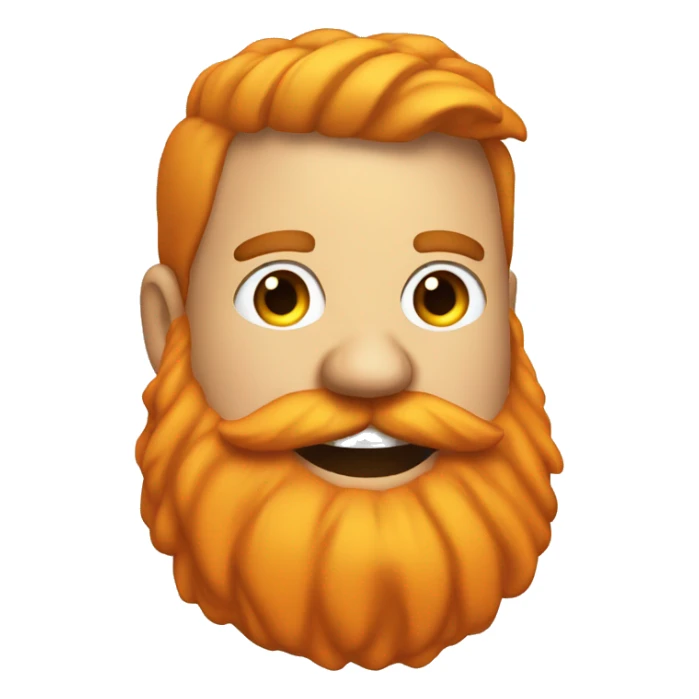 Orange beard but fat and streamer/gamer  sticker