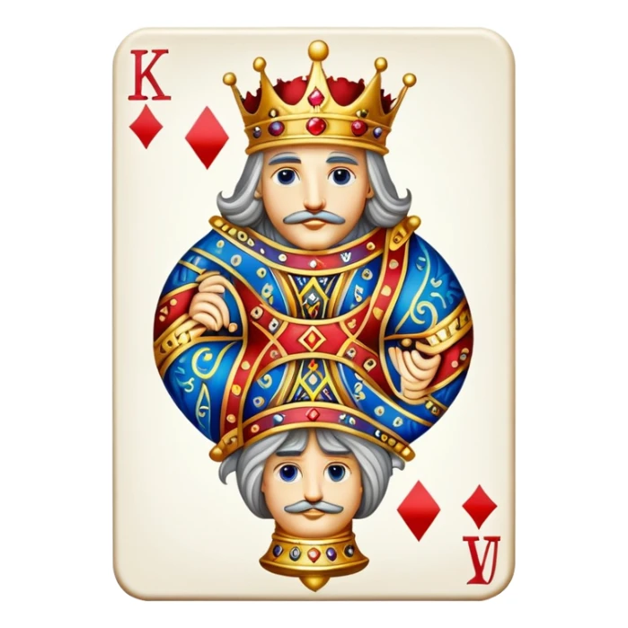 king of diamonds playing card sticker