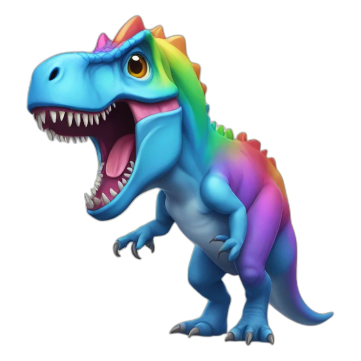 unicon-tyrannosaurus-rainbow sticker
