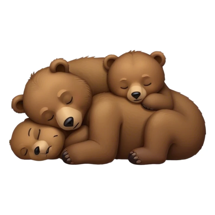 Sleeping bears sticker