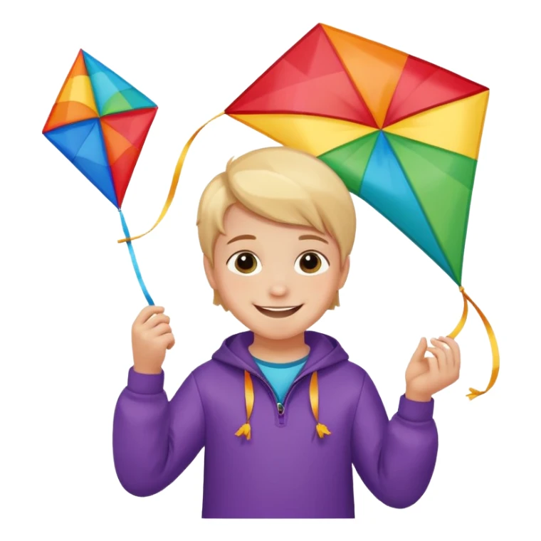 little kid with kite sticker
