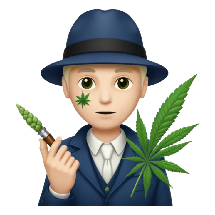 dealer white from gang with cannabis on hand styler gangster sticker