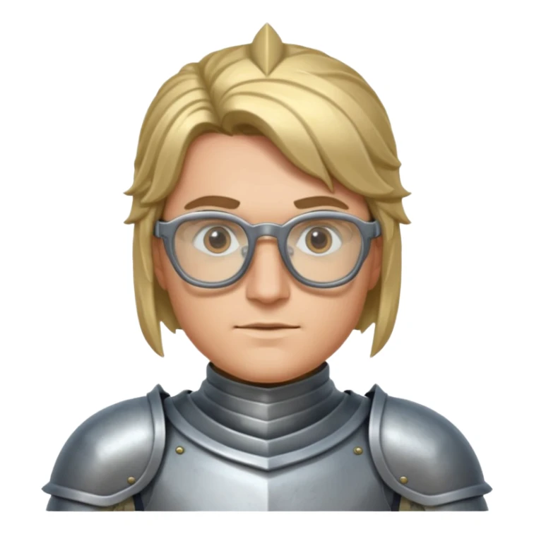 knight with glasses sticker