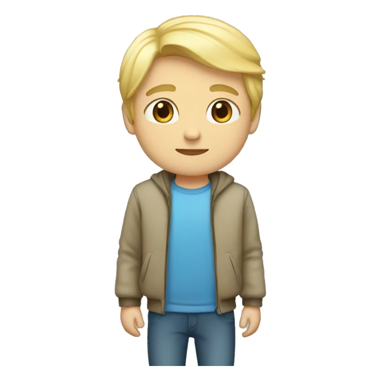 full body boy blue eyes blonde hair  sticker