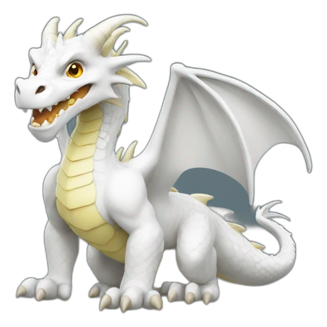 dragon blanc sticker