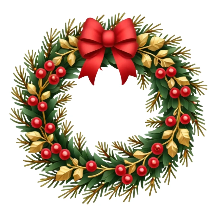 Luxary Christmas wreath with gold

 sticker