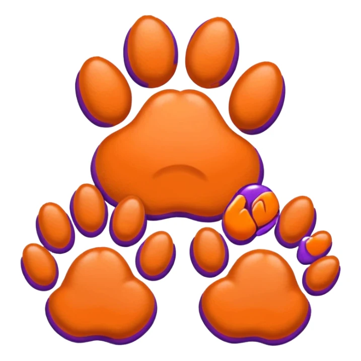 Create an emoji that says they call me Papa and use two Clemson Tiger paws  sticker