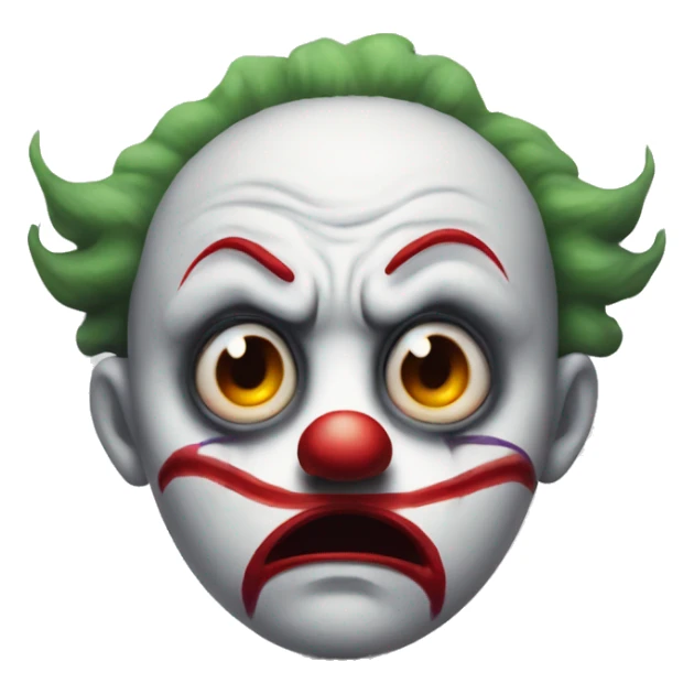 super sad demon clown with one tear coming from eye sticker
