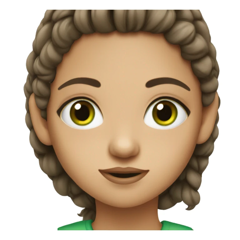 Brunnet girl with green eyes  sticker