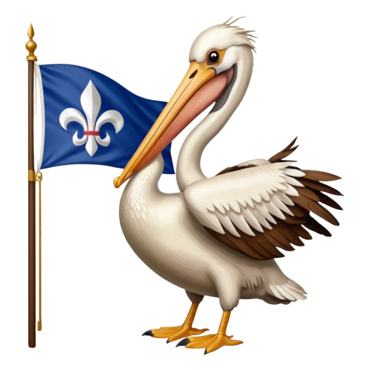 Make a pelican like the one on the Louisiana flag sticker