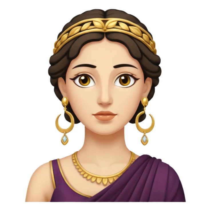 Ancient greek Women with Earrings sticker