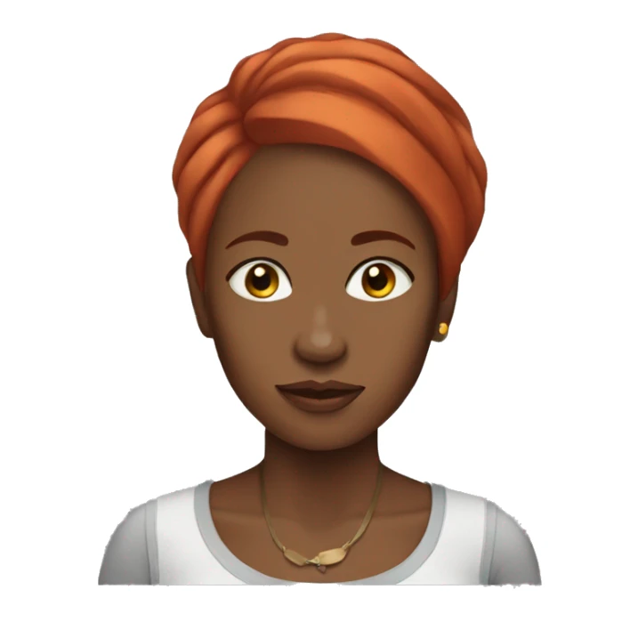 Congolese Woman red hair sticker