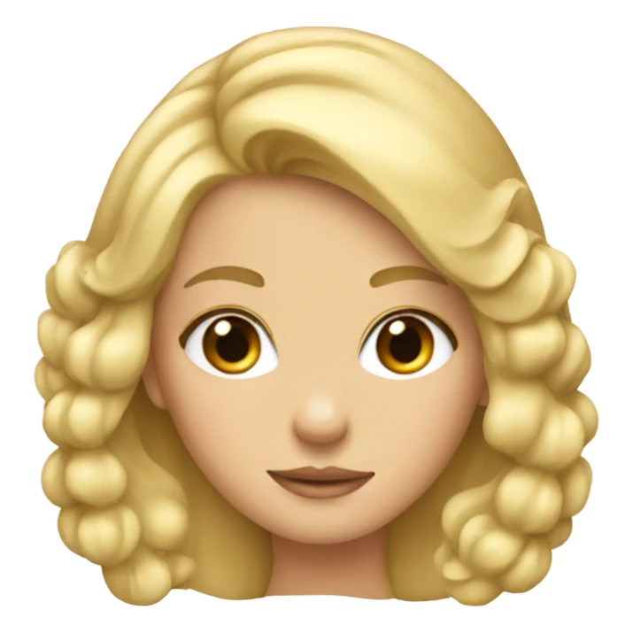 Blonde girl with bow on hair sticker