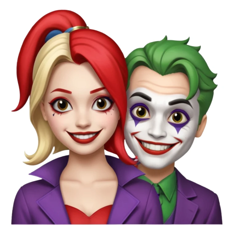 harley quinn and joker sticker