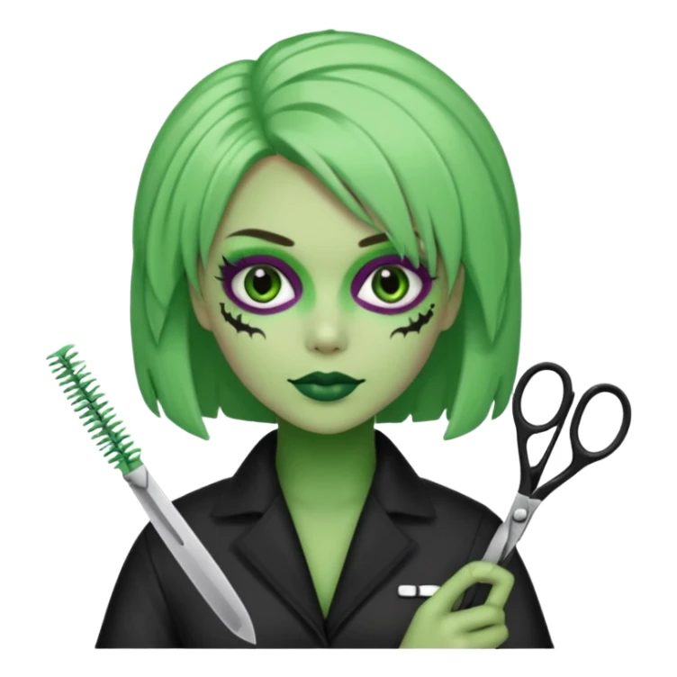 hairdresser nightmare halloween sticker
