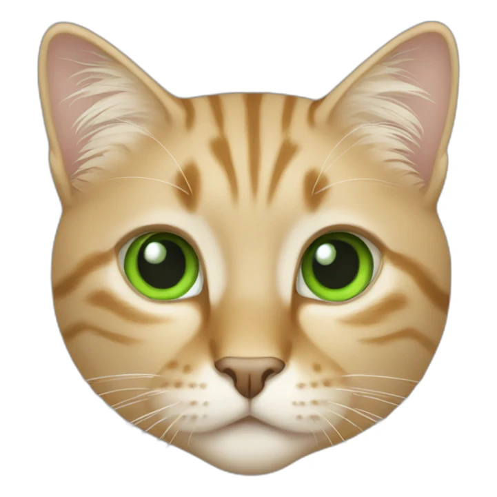 Cat with blonde long hair and green eyes sticker