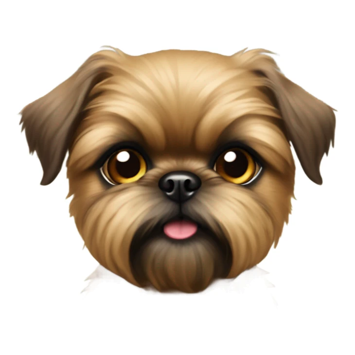Brussels Griffon puppy Christmas  sticker