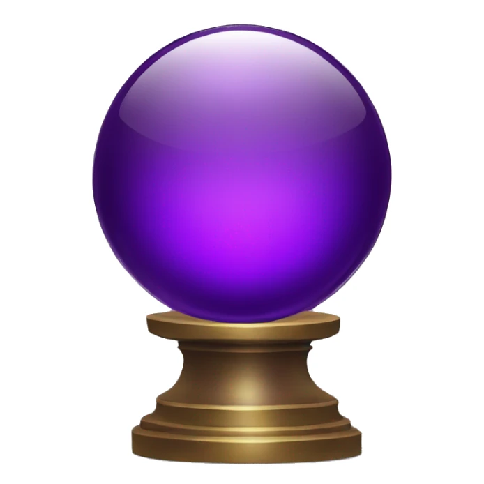 purple glass crystal ball on a pedestal sticker