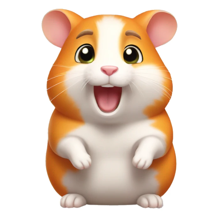 squeak the cute orange hamster heartbeat talking tom sticker